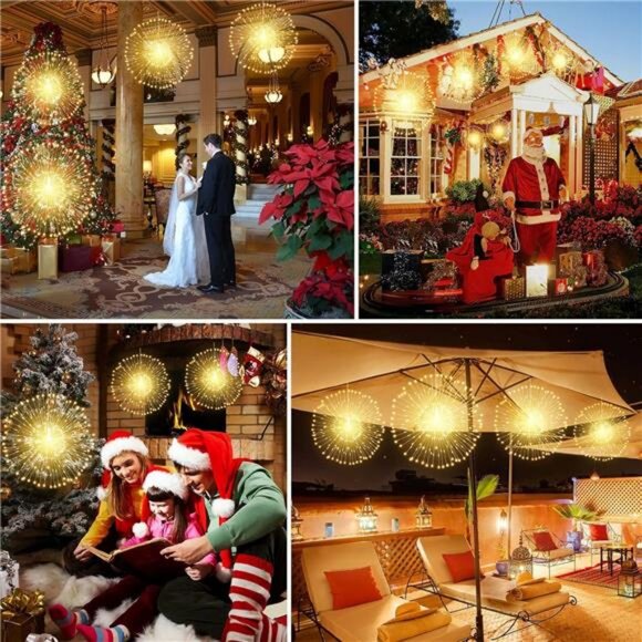 4 Pcs 225Led Lights Battery Operated Fairy Lights Copper Wire with Remote - Picture 3 of 7